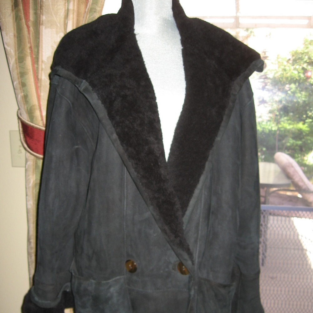 Vintage Designer Geoffrey Beene Shearling Coat
